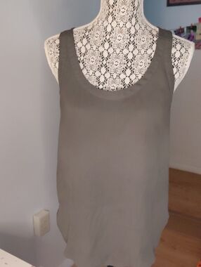 Express Olive Green Scoop Neck Racerback Tank Top
